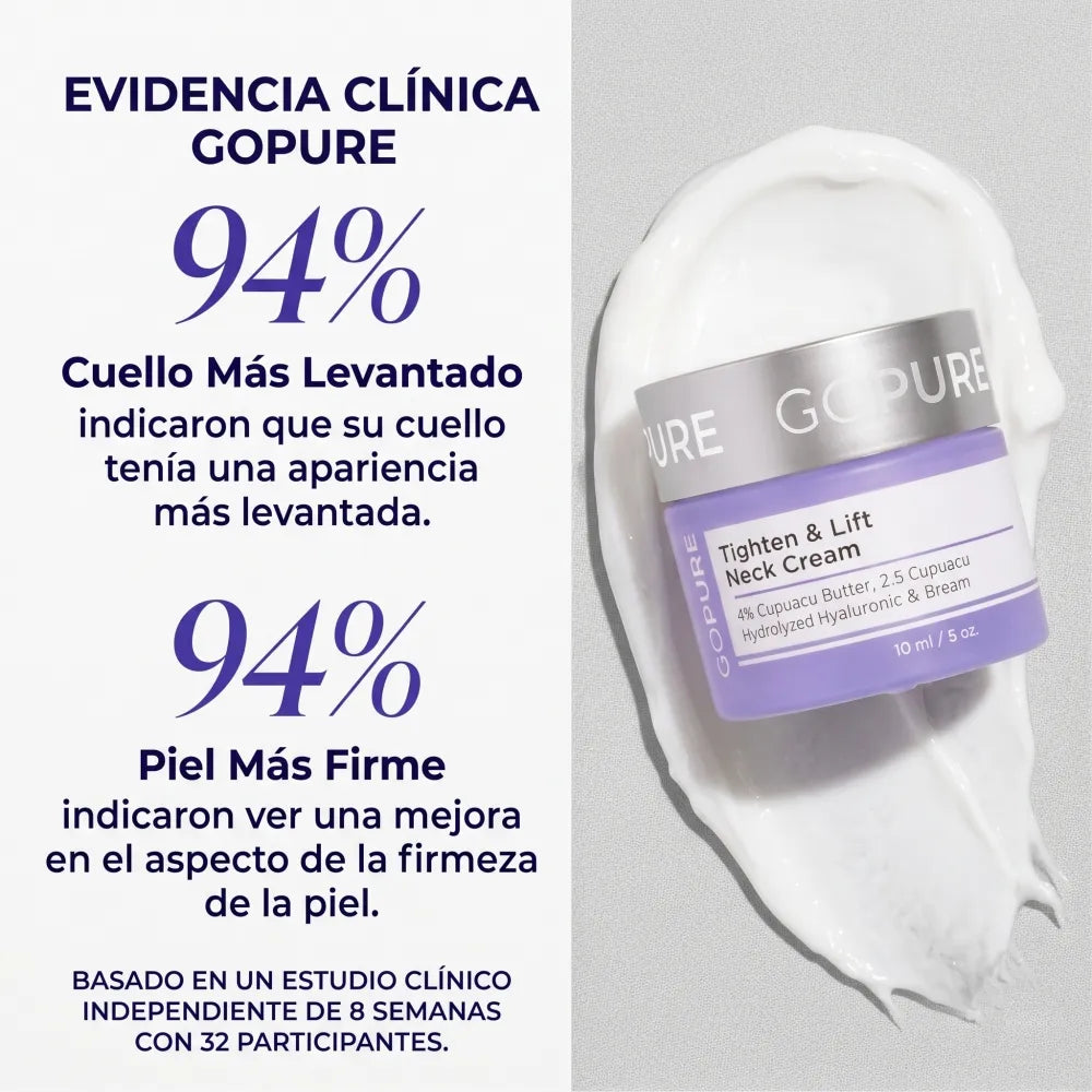 GOPURE · Crema reafirmante para cuello y escote.