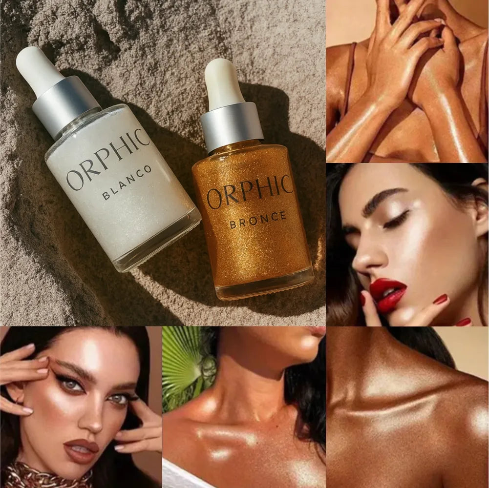 Kit Brillo Corporal Orphic · Bronce Día + Blanco Noche